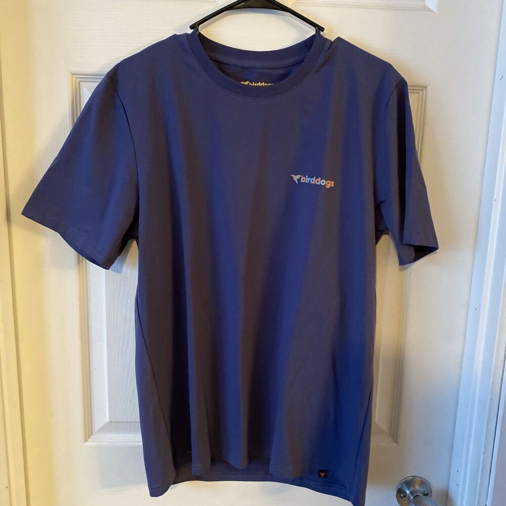 Birddogs T Shirt Men’s Size Medium Short Sleeve Blue Stretch
